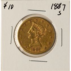 1887-S $10 Liberty Head Eagle Gold Coin