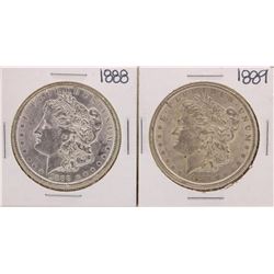 Lot of 1888-1889 $1 Morgan Silver Dollar Coins