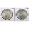Image 1 : Lot of 1924-1925 $1 Peace Silver Dollar Coins