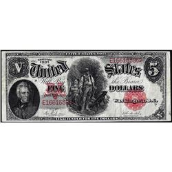 1907 $5 Woodchopper Legal Tender Note