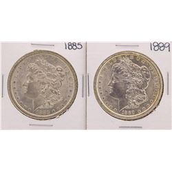 Lot of 1885 & 1889 $1 Morgan Silver Dollar Coins