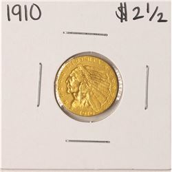 1910 $2 1/2 Indian Head Quarter Eagle Gold Coin