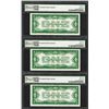 Image 2 : (3) Consecutive 1928B $1 Funnyback Silver Certificate Notes PMG Choice Unc. 64EP