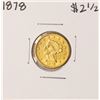 Image 1 : 1878 $2 1/2 Liberty Head Quarter Eagle Gold Coin