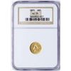 Image 1 : 1855 Type 2 $1 Indian Princess Head Gold Dollar Coin NGC AU55