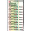 Image 2 : Lot of (10) 1988 Peru Mil Intis Uncirculated Bank Notes