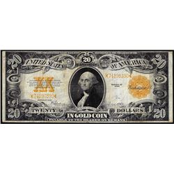 1922 $20 Gold Certificate Note