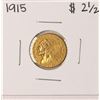 Image 1 : 1915 $2 1/2 Indian Head Quarter Eagle Gold Coin