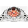 Image 7 : Rolex Ladies Stainless Steel Quickset Orange String Diamond Datejust Wristwatch
