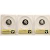Image 2 : Lot of (3) 2000-S Proof Silver State Quarter Coins ANACS PR70 DCAM