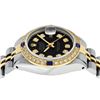 Image 5 : Rolex Ladies Two Tone Black Diamond & Sapphire Datejust Wristwatch