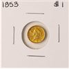 Image 1 : 1853 $1 Liberty Head Gold Dollar Coin