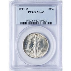 1944-D Walking Liberty Half Dollar Coin PCGS MS65