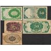 Image 2 : Lot of (5) Miscellaneous Fractional Currency Notes