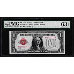 1928 $1 Legal Tender Note Fr.1500 PMG Choice Uncirculated 63EPQ