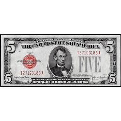 1928F $5 Legal Tender Note Red Seal