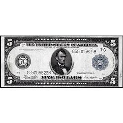 1914 $5 Federal Reserve Note Chicago