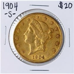 1904-S $20 Liberty Head Double Eagle Gold Coin