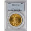 Image 1 : 1924 $20 St. Gaudens Double Eagle Gold Coin PCGS MS65