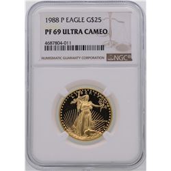 1988-P $25 American Gold Eagle Coin NGC PF69 Ultra Cameo