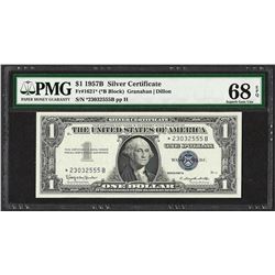 1957B $1 Silver Certificate STAR Note Fr.1621* PMG Superb Gem Uncirculated 68PPQ