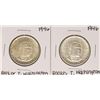 Image 1 : Lot of (2) 1946 Booker T. Washington Commemorative Half Dollar Coins