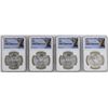 Image 1 : Lot of (2) 1982Mo & (2) 1983Mo Mexico Libertad Onza Silver Coins NGC MS66