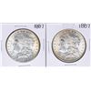 Image 1 : Lot of (2) 1887 $1 Morgan Silver Dollar Coins