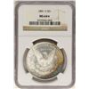 Image 1 : 1881-S $1 Morgan Silver Dollar Coin NGC MS64 STAR Amazing Rainbow Toning