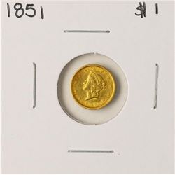 1851 $1 Liberty Head Gold Dollar Coin