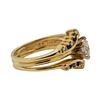 Image 1 : 0.66 ctw Diamond and Sapphire Ring - 14KT Yellow Gold