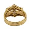 Image 3 : 0.66 ctw Diamond and Sapphire Ring - 14KT Yellow Gold