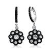 Image 1 : 14k White Gold  2.21CTW Diamond and Black Diamonds Earring