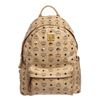 Image 1 : MCM Beige Visetos Coated Canvas Leather Trim Studded Stark Medium Backpack