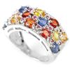 Image 2 : Natural  MULTI COLOR SAPPHIRE & RUBY Ring
