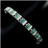 Image 1 : Natural 4x3mm Top Rich Green Emerald Bracelet