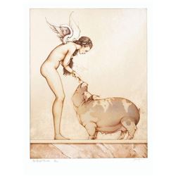 Michael Parkes "An Angel's Touch" Original Hand Pulled Stone Lithographs