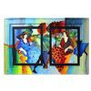 Image 1 : Patricia Govezensky- Original Watercolors with Hand Painted Frame "Suzzane and Erica"