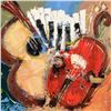 Image 2 : KAT - "Celebrate with Music - Katstract" Original Acrylic Painting on Gallery Wrapped Canvas, Hand S