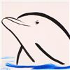 Image 2 : Wyland - "Dolphin" Framed Original Sumi Ink and Watercolor Painting, Hand Signed with Certificate of