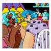 Image 1 : Rina Maimon, "Arm Wrestling" Original Acrylic Painting on Canvas; Hand Signed and with COA