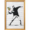 Image 1 : Banksy "Flower Bomber" Cusom Framed