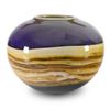 Image 1 : "Small Amethyst Sphere" Hand Blown Glass Sculpture, Hand Signed byGartnerBlade Glass.