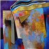 Image 2 : "Philosophy" is an original mixed media painting on with gold embellishing on stretched canvas by Ar