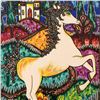 Image 2 : Mara Abboud, "Stained Glass Unicorn" Limited Edition Lithograph, Numbered and Hand Signed with Lette