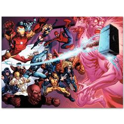 Marvel Comics  Avengers Academy #11  Numbered Limited Edition Giclee on Canvas by Tom Raney; Include