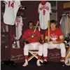 Image 2 : "Pete Rose & Morgan in Clubhouse" Archival Photograph Autographed by Pete Rose and Joe Morgan. Inclu