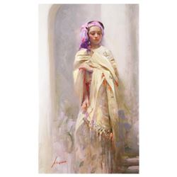 Pino (1939-2010) - "Silk Shawl" Artist Embellished Limited Edition on Canvas (24" x 40"), AP Numbere