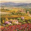 Image 2 : S. Sam Park - "Tuscany Red Poppies" Hand Embellished Limited Edition on Canvas, Numbered and Hand Si