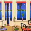 Image 2 : Fanch Ledan - "Balcony Over Bahia" Framed Limited Edition Serigraph on Canvas, Numbered Inverso and 